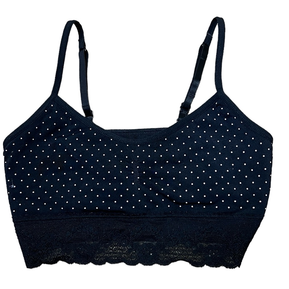 Gilligan and O’Malley | LIKE NEW black and white cotton polka dot bra gi…